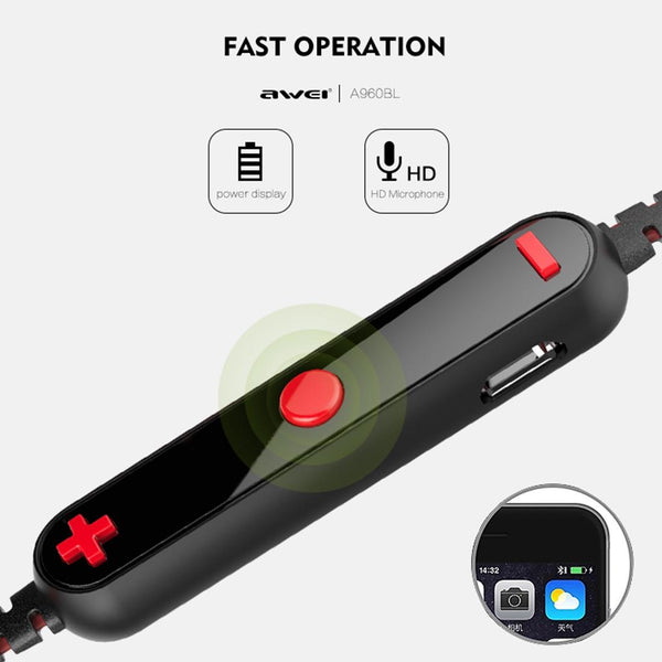 Wireless Sport Bluetooth Earphones With In Line Control Black Silver Earbuds