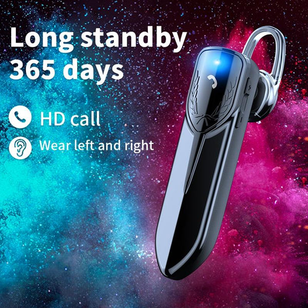 Bluetooth Earphone With Cvc Noise Reduction Unilateral Design Silver Earbuds