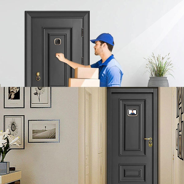 4.3 Security Door Viewer With 1.0Mp Camera Motion Detection Night Vision & Music 145 Degree Wide Angle Tf Card Black Security Cameras