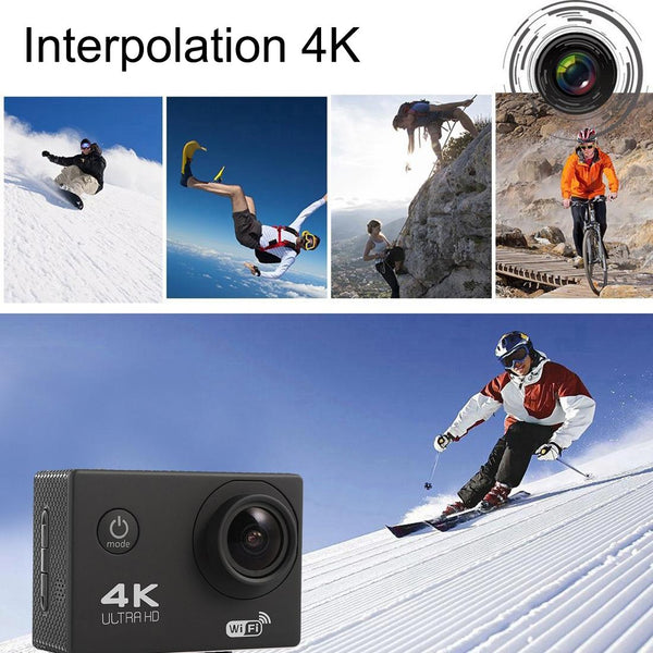 170 Degree Wide Angle Wifi Action Camera With Waterproof Case Supports 64Gb Micro Sd_Silver Digital Cameras