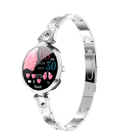 Waterproof Smart Bracelet With Lcd Screen And Heart Rate Monitor Silver Smart Watches