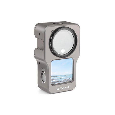 Aluminum Cage For Dji Action 2 Cnc Alloy_Gray Camera Cases Bags & Covers