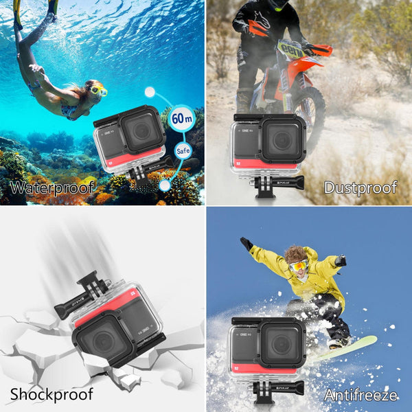 Waterproof Diving Case For Insta360 One R 4K Camera With 60M Depth Capability Underwater Cases & Housings