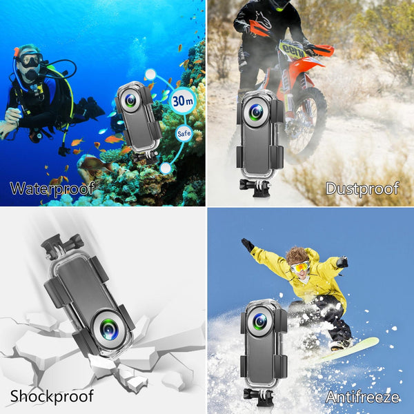 Waterproof Housing For Insta360 One X2 30M Depth Underwater Cases & Housings