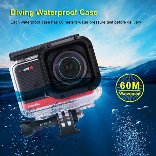 60 Metre Waterproof Diving Case For Insta360 One R 4K Camera Audio And Video Accessory Underwater Cases & Housings