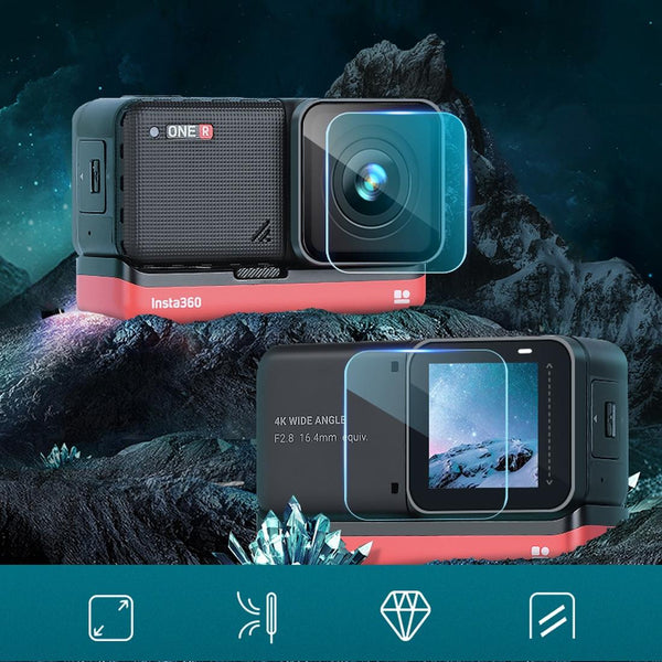 Tempered Glass Film For Insta360 One R 4K Lcd Display And Lens Protection Other Camera & Photo Accs