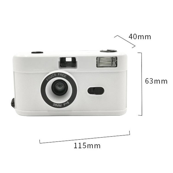 Retro Manual Reusable Film Camera For Kids No Film_White Digital Cameras