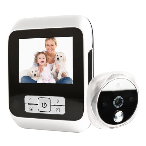 3.0 Tft Display Digital Door Viewer With 3.0Mp Camera Card Support & Night Vision 32Gb Max White Security Cameras