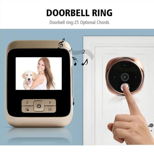 3.0 Tft Display Digital Door Viewer With 3.0Mp Camera Card Support & Night Vision 32Gb Max White Security Cameras
