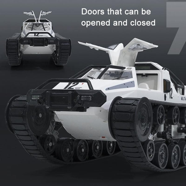 2.4G Rc Tracked Tank Off Road Vehicle Toy 1 12 Scale White Remote Controlled Toys