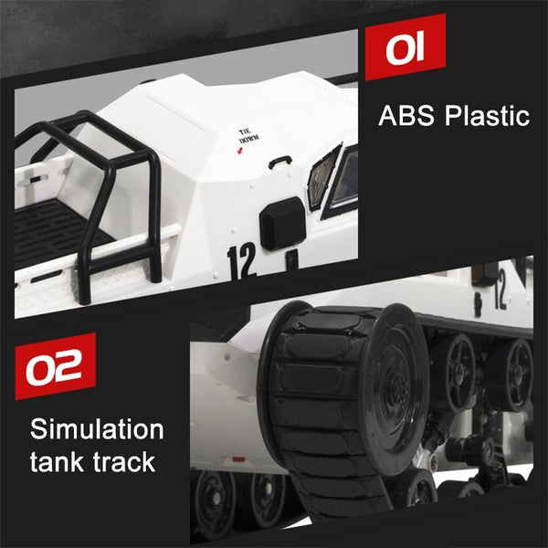 2.4G Rc Tracked Tank Off Road Vehicle Toy 1 12 Scale White Remote Controlled Toys