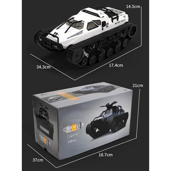 2.4G Rc Tracked Tank Off Road Vehicle Toy 1 12 Scale White Remote Controlled Toys