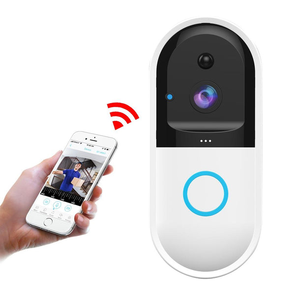 Smart Wifi Video Doorbell With Night Vision & Remote Monitoring White Smart Doorbells