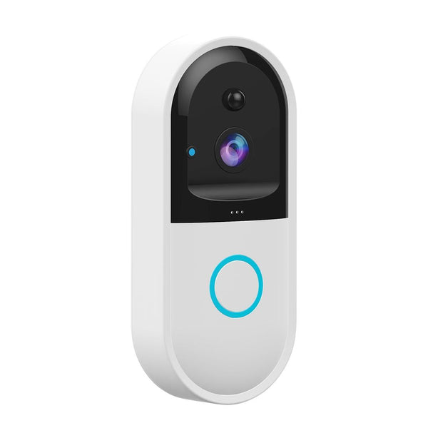 Smart Wifi Video Doorbell With Night Vision & Remote Monitoring White Smart Doorbells