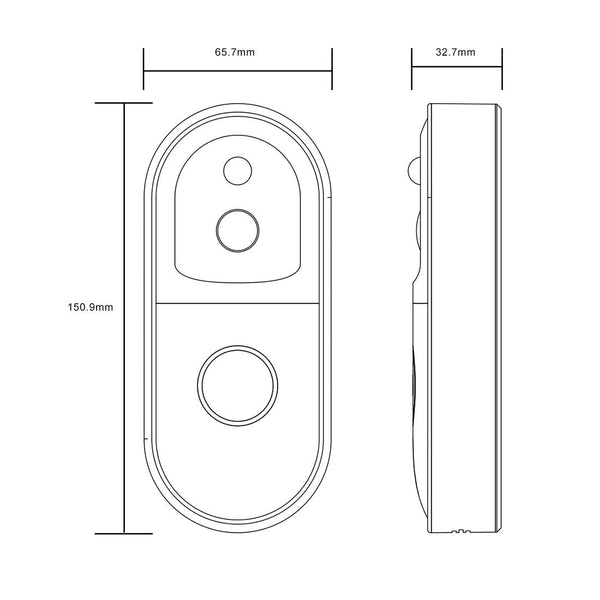 Smart Wifi Video Doorbell With Night Vision & Remote Monitoring White Smart Doorbells