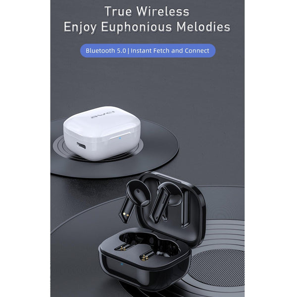 True Wireless Stereo Bluetooth 5.0 Earphones T36 White Earbuds