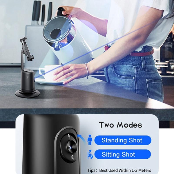 360 Rotation Follow Up Gimbal Stabilizer With 1 / 4 Inch Interface White Stabilizers