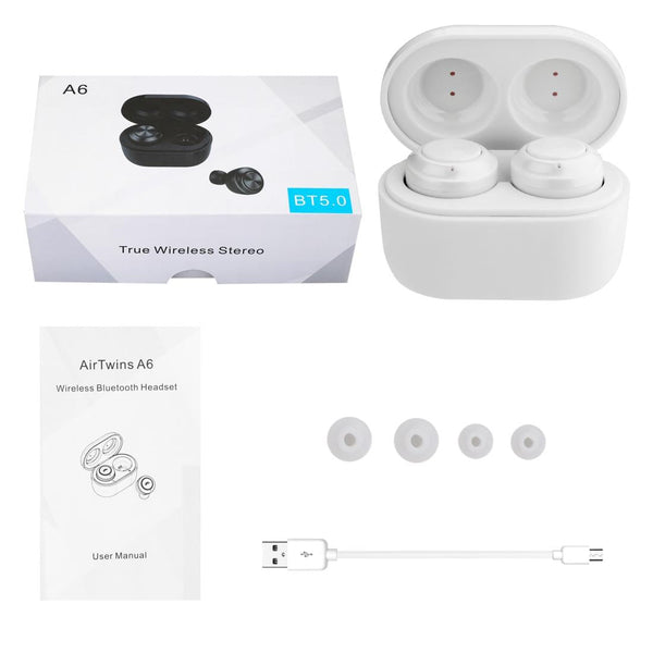 Bluetooth 5.0 Earphones With Magnetic Charging Box Wireless White Earbuds
