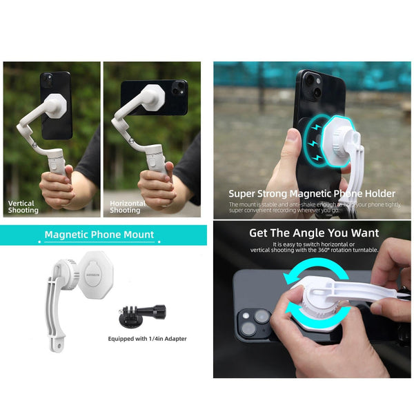 Phone Holder For Dji Om6 Om5 Om4 Se With Zj561 Magsafe Adapter Audio Video Mounts & Holders