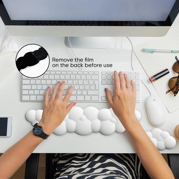 Memory Foam Mouse Pad With Wrist Rest White Mouse Pads & Wrist Rests