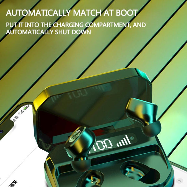 Wireless Bluetooth 5.0 With Touch Display & Charging Case White Earbuds