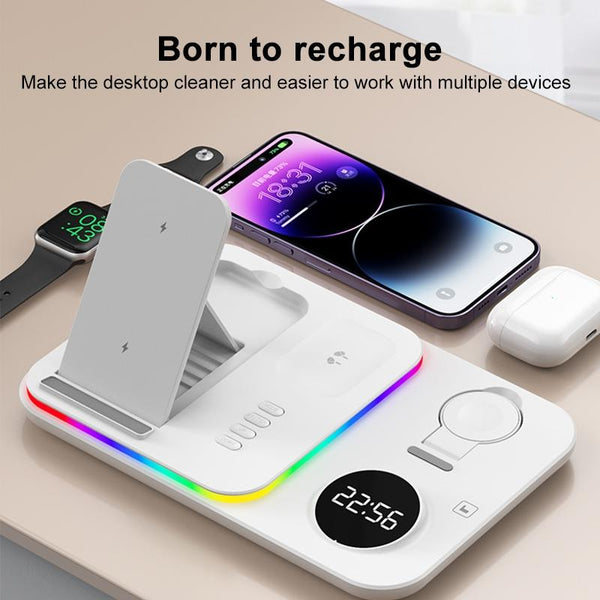 30W Wireless Charger Multifunctional White Chargers & Cradles