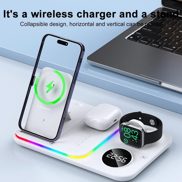 30W Wireless Charger Multifunctional White Chargers & Cradles