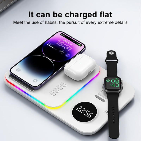 30W Wireless Charger Multifunctional White Chargers & Cradles