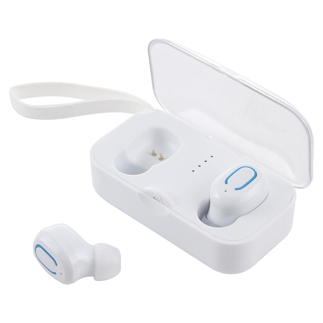 Wireless Stereo Bluetooth Earphones With Charging Case Tws Dazzling White Earbuds