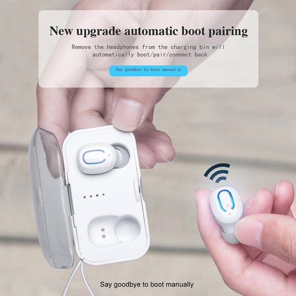 Wireless Stereo Bluetooth Earphones With Charging Case Tws Dazzling White Earbuds