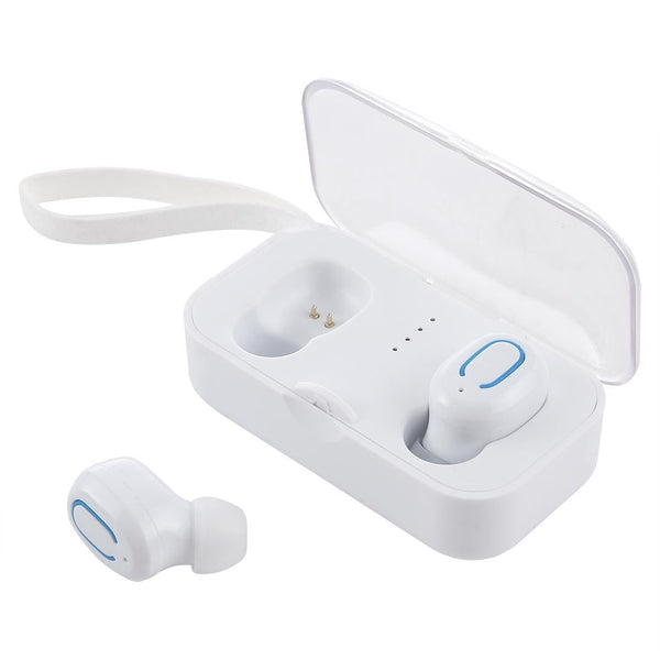 Wireless Stereo Bluetooth Earphones With Charging Case Tws Dazzling White Earbuds