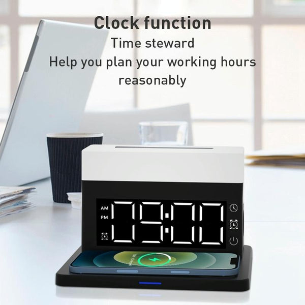 6 In 1 Wireless Charger N65 Multifunction White Chargers & Cradles