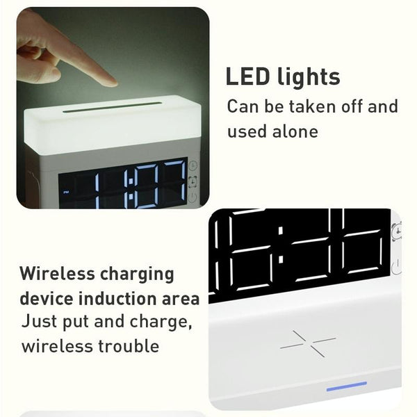 6 In 1 Wireless Charger N65 Multifunction White Chargers & Cradles