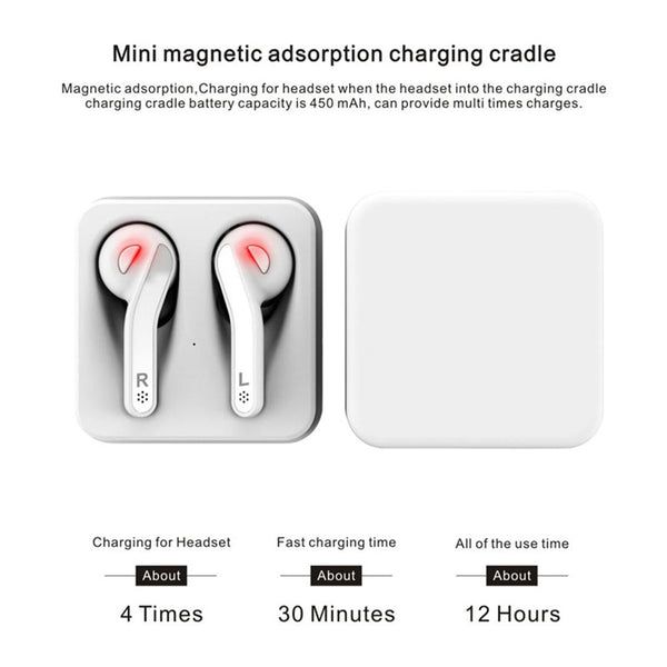 Wireless Stereo Earphones With Magnetic Charging Box T 88 Earbuds