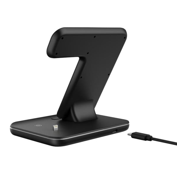 3 In 1 Magnetic Wireless Charger With Touch Ring Light White Chargers & Cradles