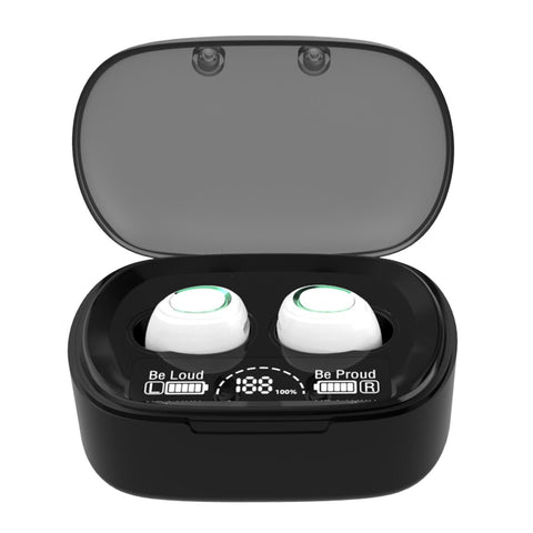 Mini Tws Wireless Bluetooth Earphones With Touch Display White Earbuds
