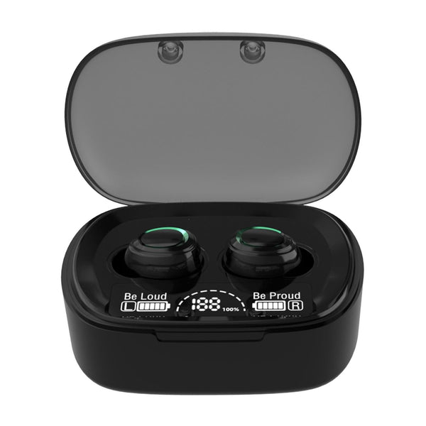 Mini Tws Wireless Bluetooth Earphones With Touch Display White Earbuds