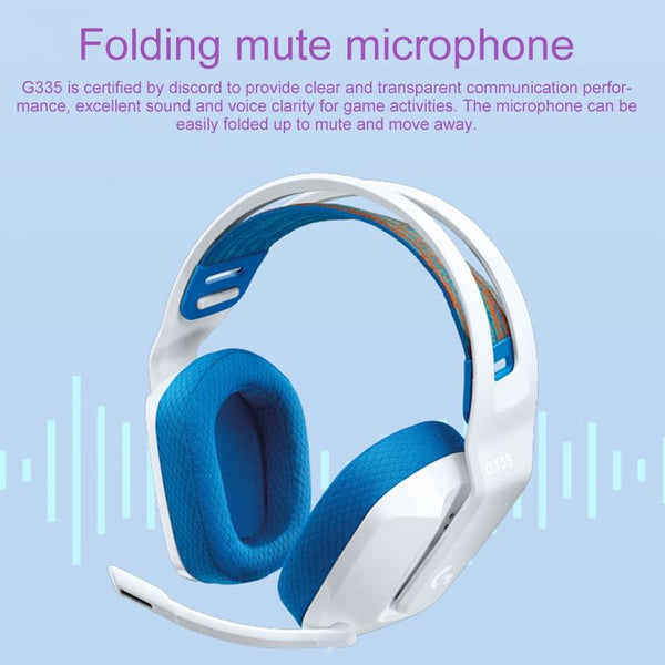 Foldable Wired Gaming Headset With Mic White Headsets