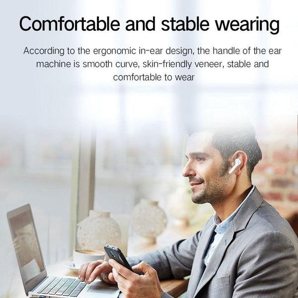 Wireless 3D Stereo Earphones With Bluetooth 5.0 White Earbuds