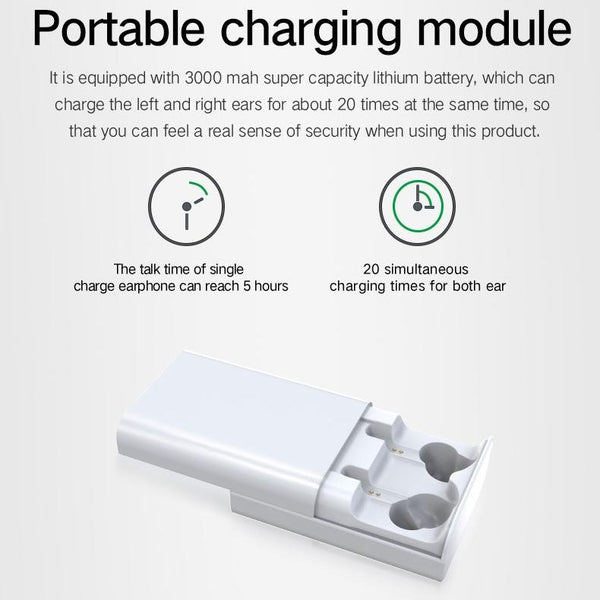 Wireless 3D Stereo Earphones With Bluetooth 5.0 White Earbuds