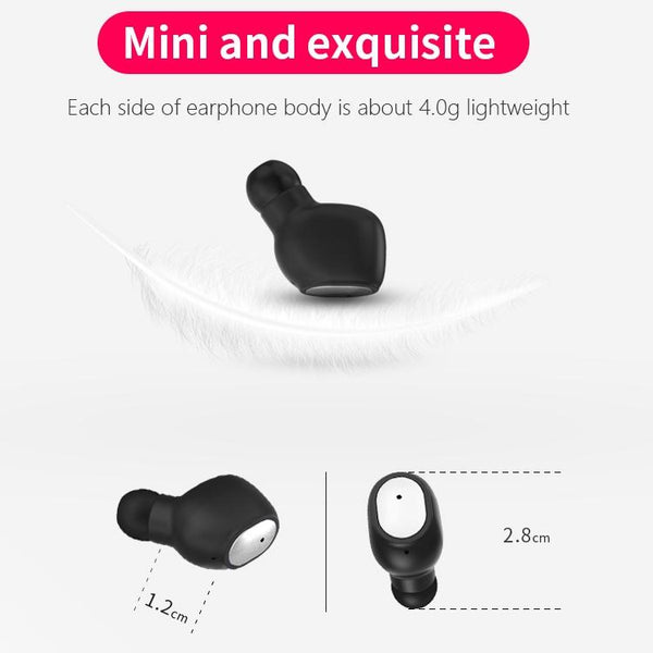 Wireless Sports Bluetooth Earphones Binaural Stereo 5.0 White Earbuds