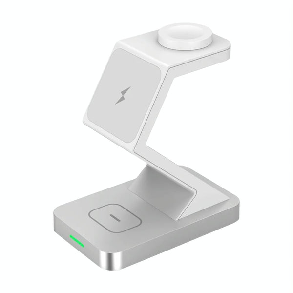 15W 3 In Magnetic Wireless Charger For Iphone Watch Airpods White Chargers & Cradles