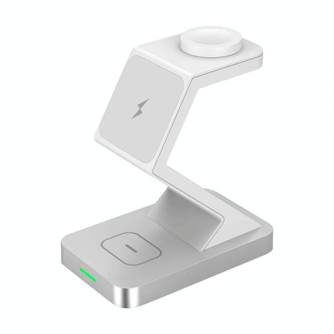 15W 3 In Magnetic Wireless Charger For Iphone Watch Airpods White Chargers & Cradles