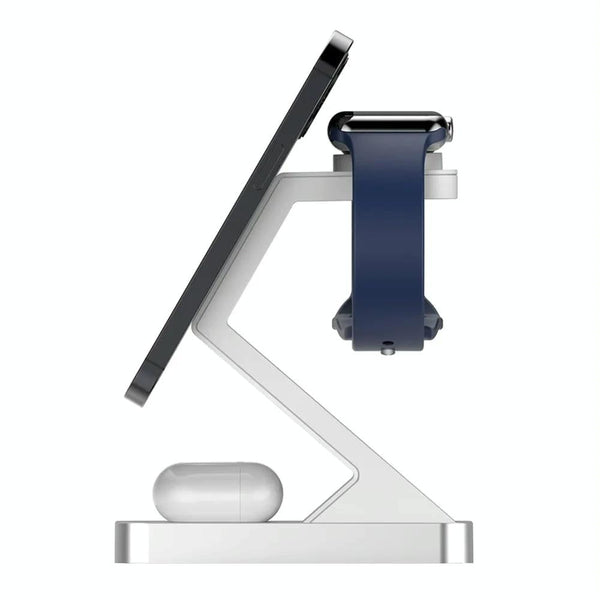 15W 3 In Magnetic Wireless Charger For Iphone Watch Airpods White Chargers & Cradles