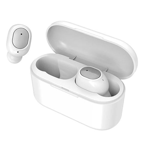 Wireless Bluetooth 5.0 Earphones Binaural Stereo Automatic Pairing White Earbuds