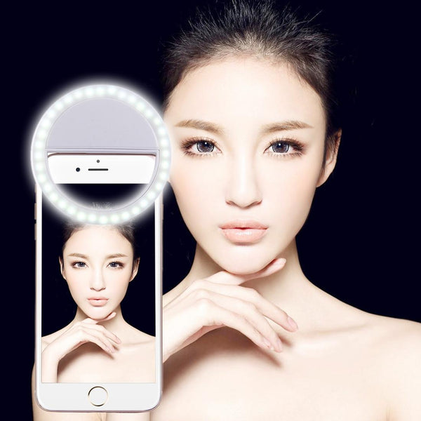 Clip Beauty Light For Smartphones Usb Cable White Selfie Lights