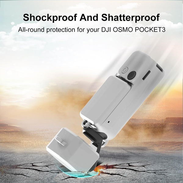 3 In 1 Silicone Case Set For Dji Pocket 3_White Camera Cases Bags & Covers