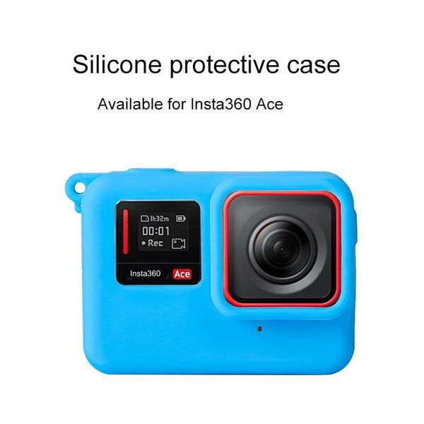 Silicone Protective Case With Lens Cap For Insta360 Ace_White Camera Cases Bags & Covers