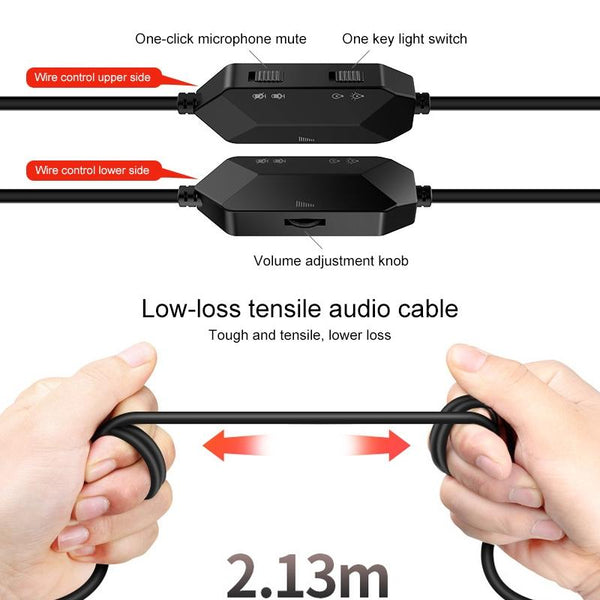 Q2 Wired Gaming Headset With Mic Dual 3.5Mm + Usb Headsets