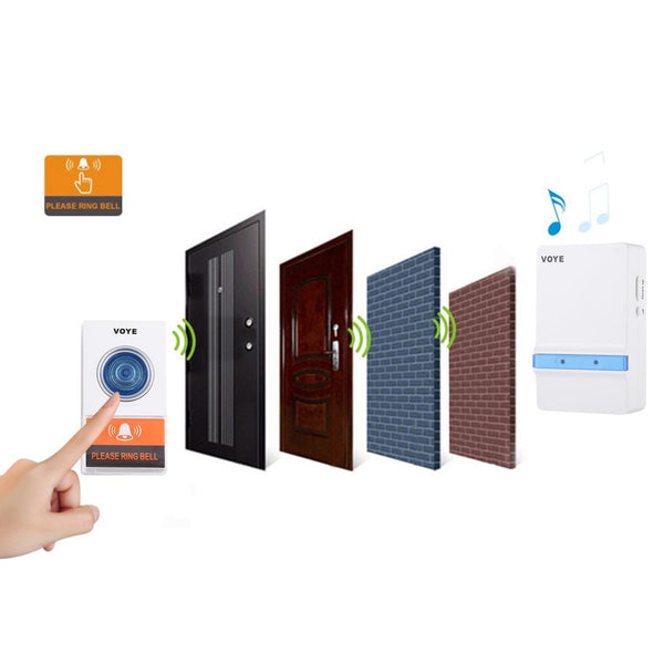Home Music Remote Control Wireless Doorbell With 38 Polyphony Sounds White Smart Doorbells
